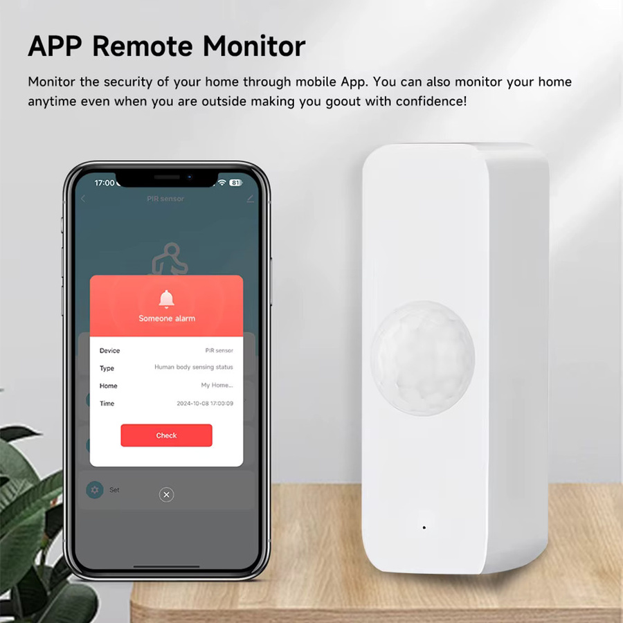 Tuya Smart Home PIR-Bewegungssensor WiFi Infrarot-Körperdetektor in Weiß, kompatibel mit Alexa und Google Home via Smart Life App - Bild 3