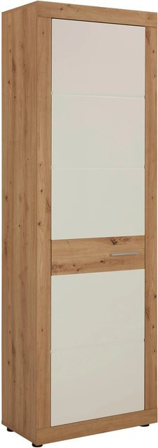Mömax Garderobenschrank modern in Weiß und Eiche mit Scharniertüren und Regalböden, B/T/H: 65 x 36 x 198 cm - Bild 1