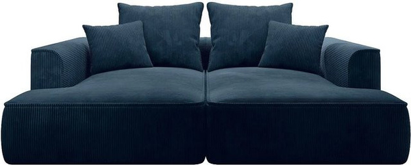 Vente-unique Sofa Pineta Blau Cord Breite: 230 cm