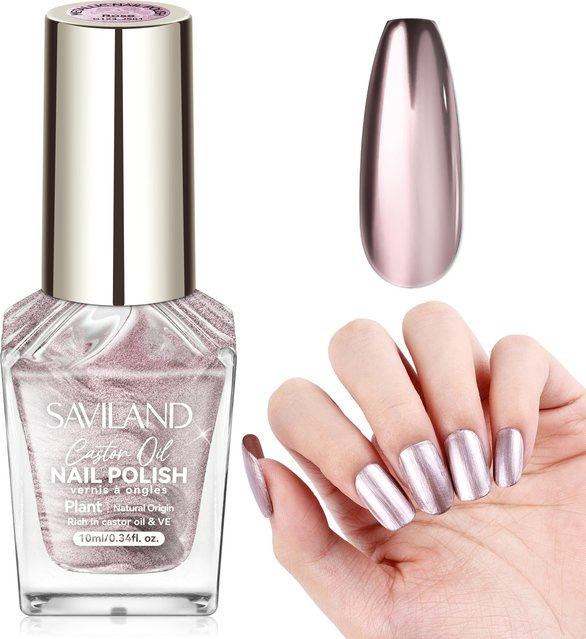 SAVILAND Nagellack, Roségold, Metallic, 0,34oz - Bild 1