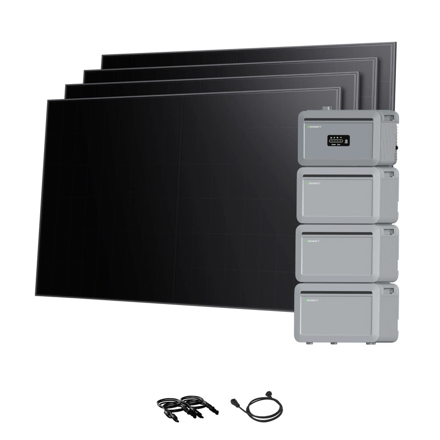 Growatt Balkonkraftwerk Set NEXA 2000 in Full-Black mit 8192 Wh Speicher und 1920 W Modulen inklusive Wi-Fi und Bluetooth - Bild 2