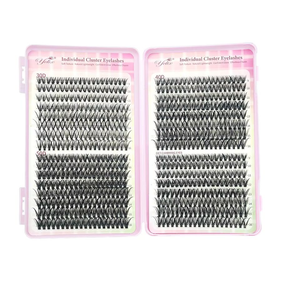 Yelix Wispy Lashes Wimpernverlängerungs-Set, 640 Stück, Black, Unisex - Bild 5