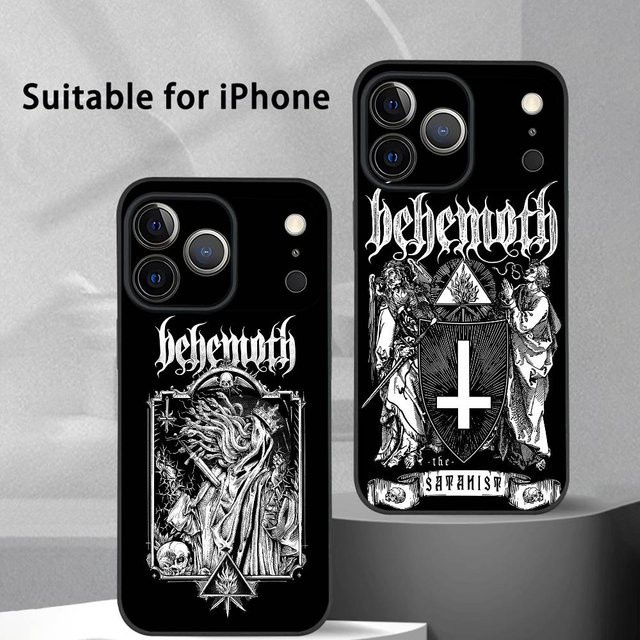 Handyhülle Behemoths Black Metal Band für iPhone 11 bis 17 Pro Max Plus Mini Schwarz Frosted Soft Shell - Bild 1