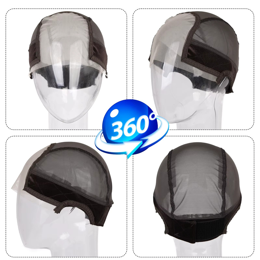 Perücken-Grip-Cap mit Spitze und Klettverschluss, transparent, Unisex - Bild 4