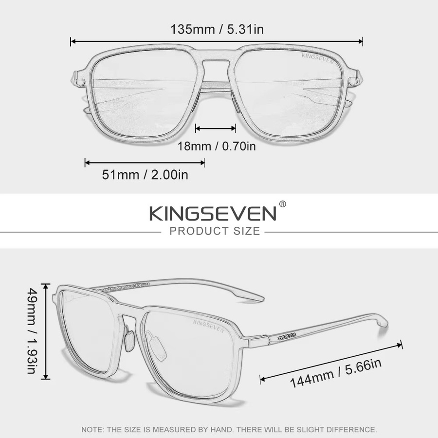 KINGSEVEN Sonnenbrille, Vollrand, Square, black, unisex, polarisiert - Bild 3