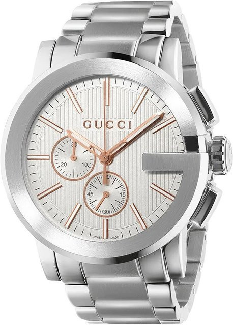 Gucci Chronograph, Quarz, Edelstahl, Silber, 44 mm, Herren - Bild 1