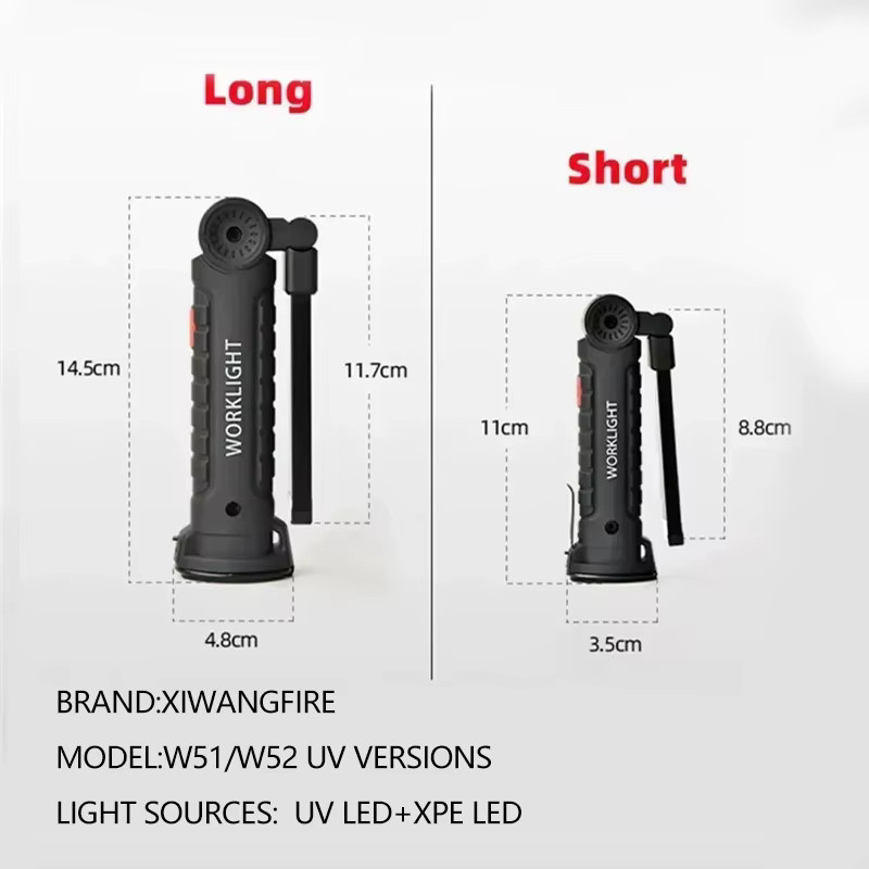 XIWANGFIRE UV-Taschenlampe 395 nm, wiederaufladbare Hochleistungs-LED-Laterne mit 400 mAh, Schwarz - Bild 5