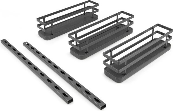 Emuca Supra Gewürzregale Set aus 3 Stück, verchromter Stahl, Silber
