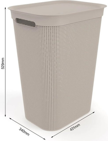 Rotho Wäschesammler Brisen 50 in Cappuccino/Beige