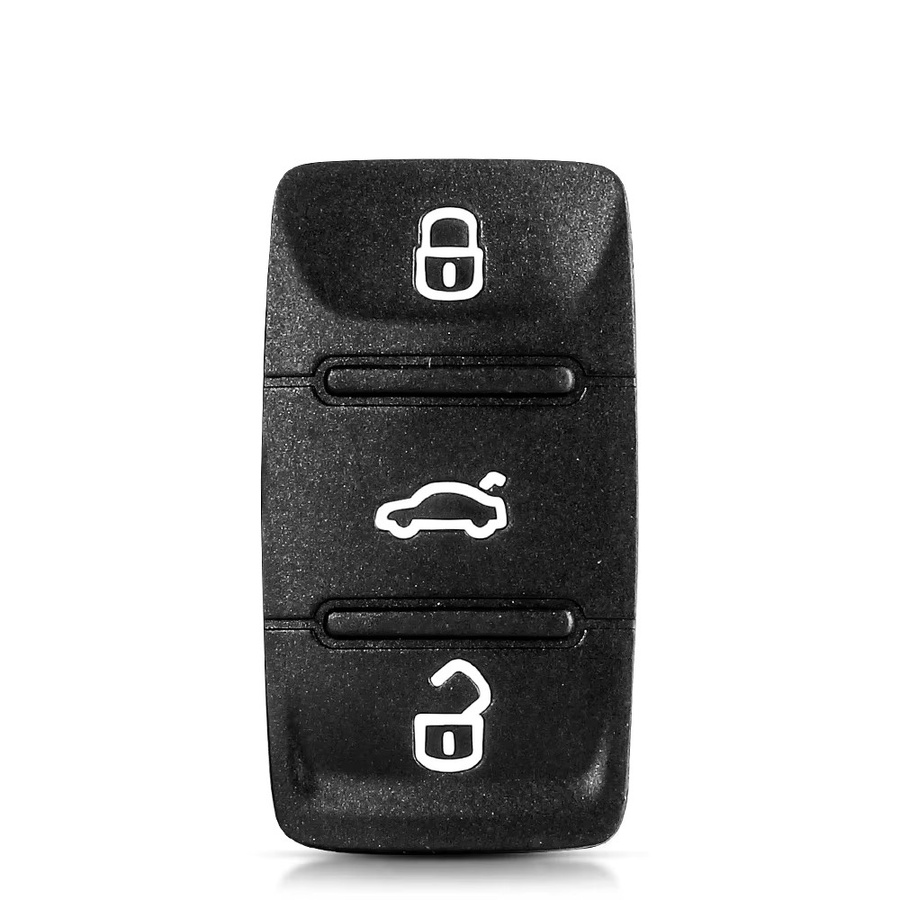 KEYYOU Gummi-Tastenfeld für Volkswagen in Schwarz, Klappbares Fernbedienungs-Schlüsselgehäuse für VW Jetta Caddy EOS GTI Golf Passat Tiguan, 3/4-Tasten, 202AD - Bild 2