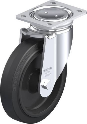 Blickle Lenkrolle LUH-POEV 200R in Schwarz und Silber mit Kunststoffrad, Durchmesser: 200 mm, Tragfähigkeit: 500 kg - Bild 1