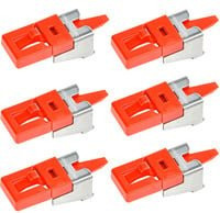 SMARTKEEPER LAN Kabelhalterung Set, 6 Stück, Ethernet Kabelclips in Rot und Orange - Bild 1