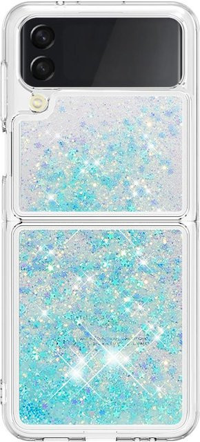 Glitzer Handyhülle mit dynamischer Flüssigkeit für Samsung Galaxy Z Flip 4 5G und Samsung Galaxy Z Flip 3 5G, transparent multicolor - Bild 1