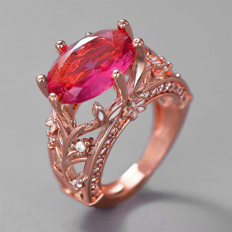 Huitan Ring, roter Zirkonia, Damen - Bild 2