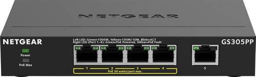 Netgear GS305PP 5-Port Gigabit Ethernet Switch in Schwarz - Bild 1
