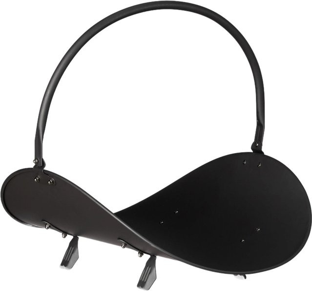 Relaxdays Kaminholzkorb aus Stahl in Schwarz pulverbeschichtet mit rundem Henkel, B/T/H: 40 x 38 x 48 cm - Bild 1