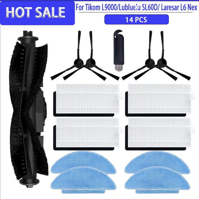 OSSIEAO Hauptseite Bürste mit HEPA-Filter und Mopp als Ersatzteil für Lubluelu SG60, SL60, SL60D, SL61 sowie Laresar L6 Nex und Tikom L9000 - Bild 1