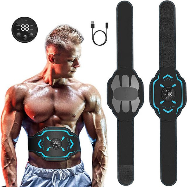 Intelligenter elektrischer EMS Muskelstimulator zur Bauchtraining und Gewichtsreduktion in Schwarz - Bild 1