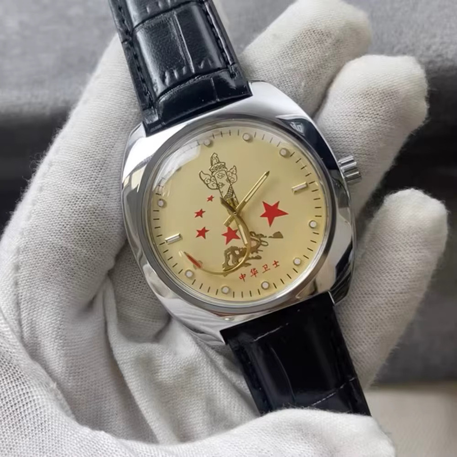 HONGQI Armbanduhr, Handaufzug, Edelstahl, 40 mm, Herren - Bild 2