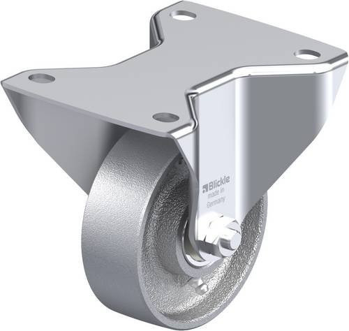 Blickle Bockrolle BK-G 100K-3 in Silber, Rad-Durchmesser: 100 mm, Tragfähigkeit: 350 kg - Bild 1