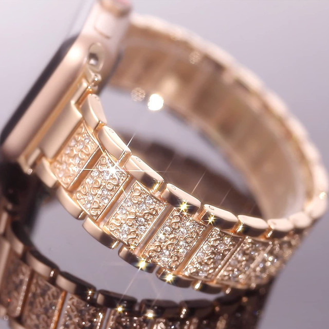 Smartwatch-Armband Edelstahl, Diamant, Unisex - Bild 1