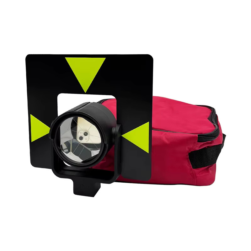 Leica Einzelprisma GPH1 GPR1 Schwarz Versilbert mit weicher Tasche für Totalstationen und Vermessungsinstrumente - Bild 3