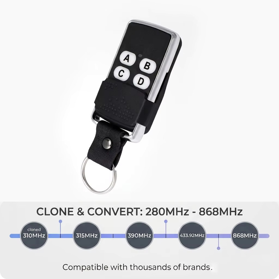 Scimagic-RC Universal-Duplikator RF-Klon-Fernbedienung für Fest- und Rollcode-Garagentoröffner in Schwarz 280-868MHz - Bild 3