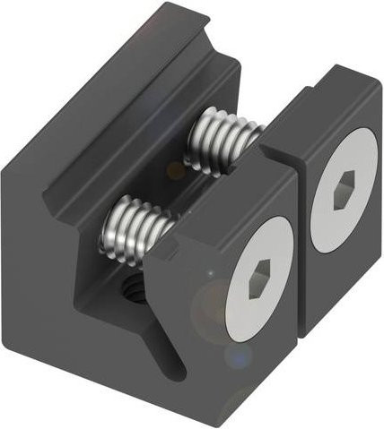 Balluff Klemmhalter BOS 21-KH-2 aus Aluminium in Schwarz mit Schraube - Bild 1