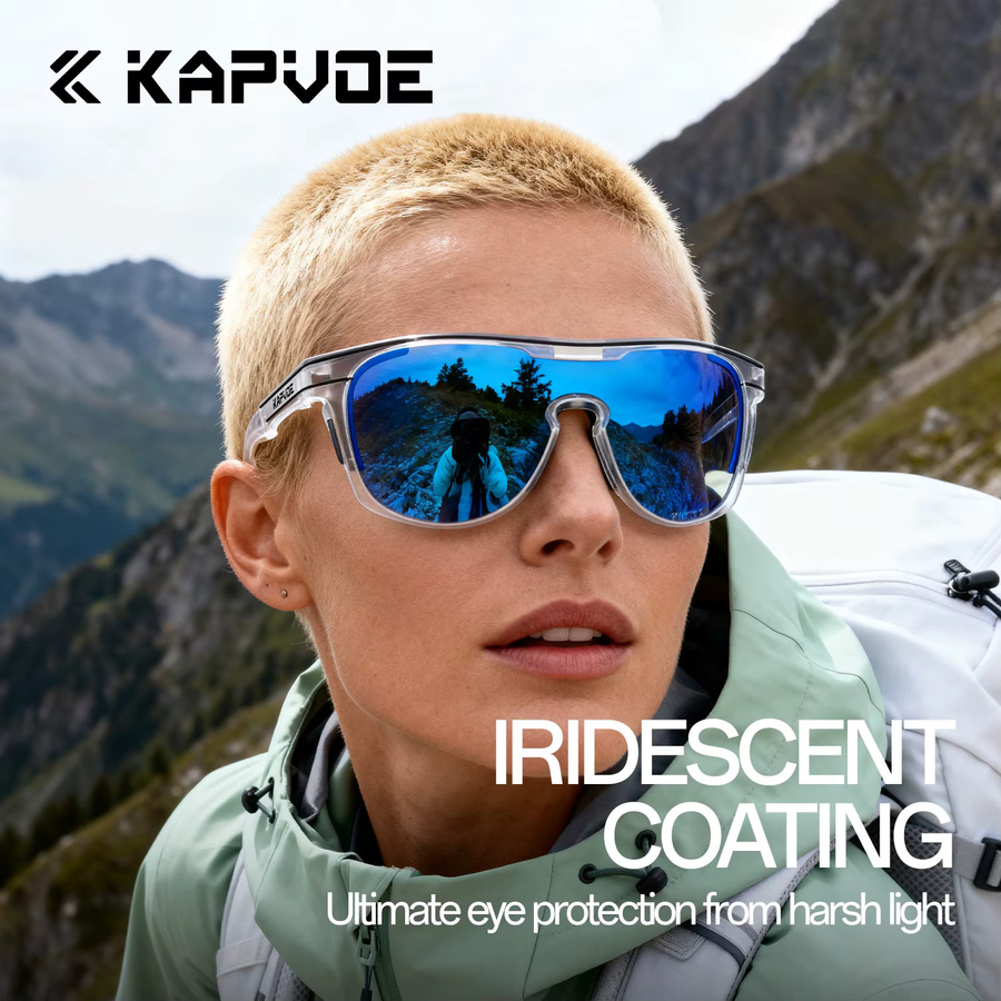 Kapvoe Sportsonnenbrille, Unisex, Vollrand, Kunststoff - Bild 3