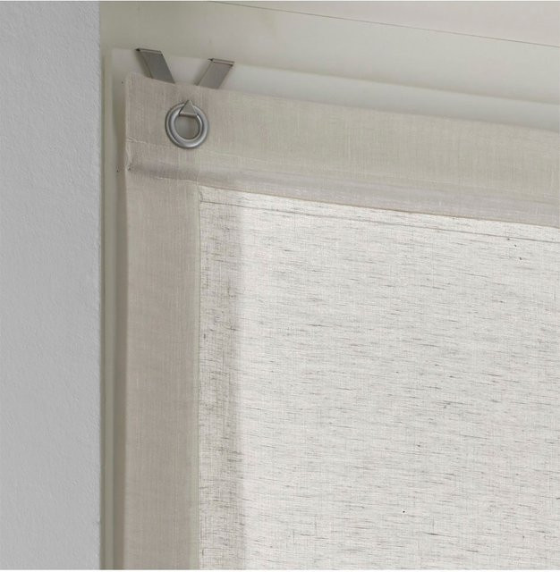 Raffrollo Heine Home in Beige, semi-transparent, aus 100% Polyester, Breite: 140 cm, Höhe: 45 cm - Bild 1