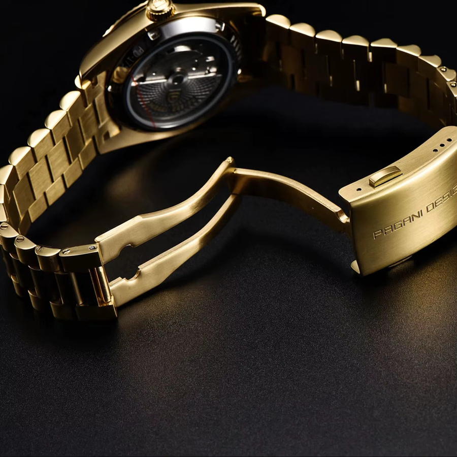 Pagani Design Armbanduhr, Automatik, Gold, Edelstahl, Saphirglas, Herren - Bild 5