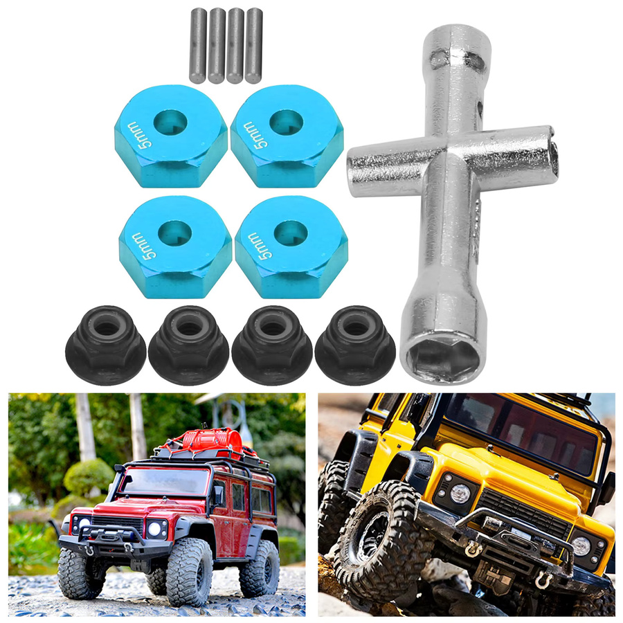 DOACT Sechskant-Adapter Schraubenschlüssel-Set, RC Zubehör, Schwarz, Bunt / Mehrfarbig, Metall - Bild 2