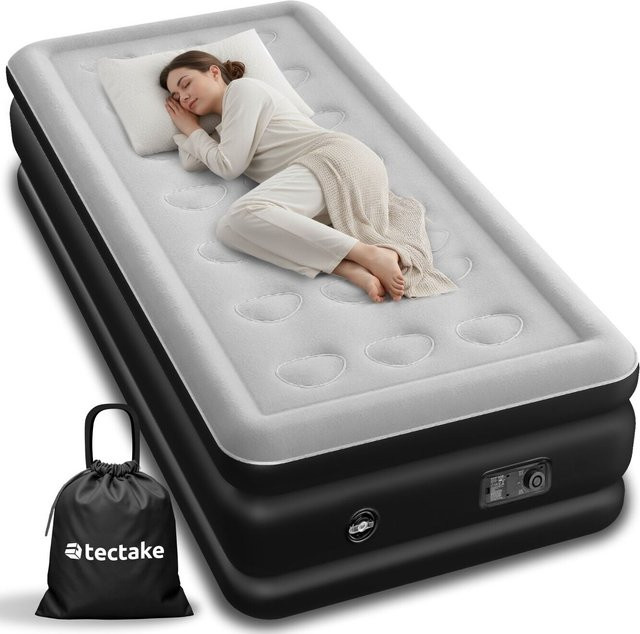 tectake Aufblasbare Matratze für 1 oder 2 Personen mit ergonomischem Luftsäulensystem, B/T/H: 200 x 150 x 44 cm - Bild 1