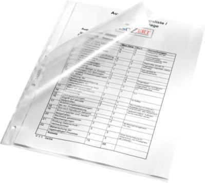 LEITZ Prospekthüllen 4784 DIN A4 transparent mit Lochung an Oberseite und Seiten, 100 Stück - Bild 1