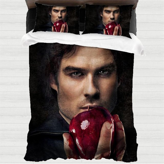 Flylo Bettwäsche Set Damon Salvatore Horror-Vampir Mikrofaser 2-teilig Schwarz B/H: 135 x 200 cm - Bild 1