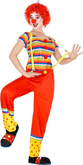 tectake Frauenkostüm Clown Leonie, Bunt / Mehrfarbig, Textil - Bild 1