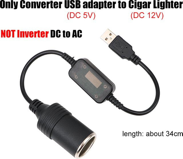 USB-Adapter für das Auto zur Konvertierung von 12V auf 5V in Schwarz - Bild 1