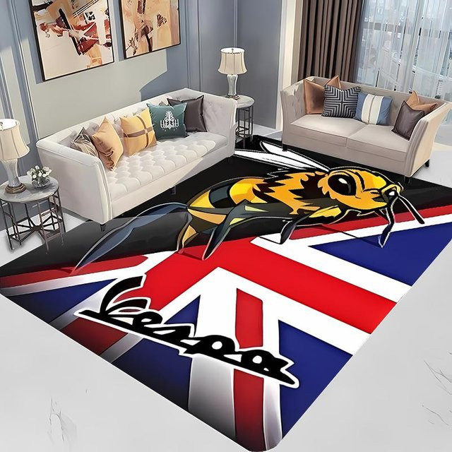 Karpetti Teppich mit 3D-Druck und Streifenmuster, rutschfest und waschbar, B/T: 100 x 120 cm, Mehrfarbig - Bild 1