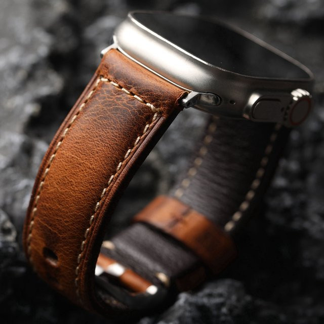 Holvin Uhrenarmband Rindsleder, Braun, Vintage, Unisex - Bild 1