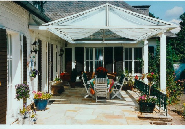 Floracord Sonnensegelbausatz rechteckig aus Polyester in Elfenbein, B/T: 420 x 140 cm - Bild 1