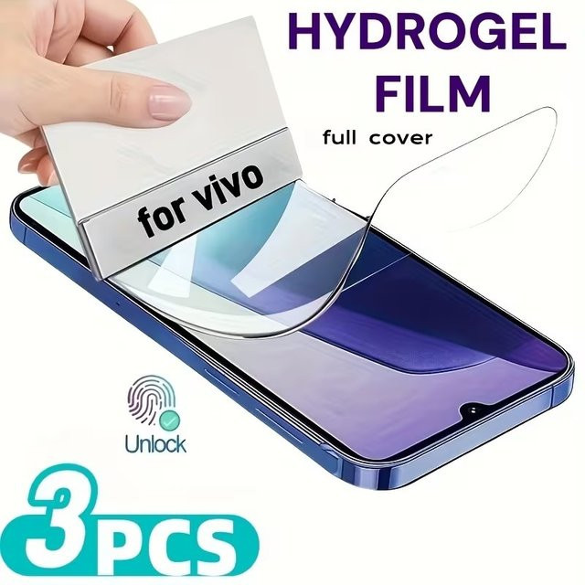 3er Pack Hydrogel-Displayschutzfolie für Vivo V40 und V30 Serie, transparent - Bild 1