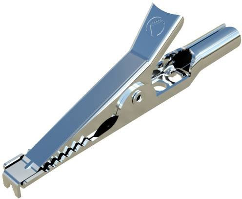 Hirschmann Test & Measurement AGF 20 Fein-Abgreifklemme Silber mit Klemmbereich bis max. 10 mm und einer Länge von 49 mm - Bild 1