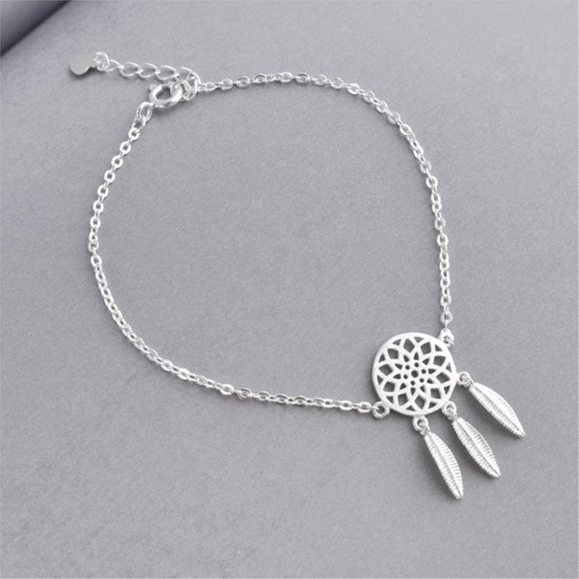 GaGa-Duck Armband, 925 Silber, Traumfänger mit Federn, Damen, ethnischen Stil - Bild 1