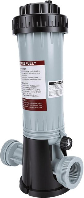 Koogeelife Automatischer Chlor-Spender Inline aus Kunststoff für Swimmingpools und Whirlpools, Grau - Bild 1