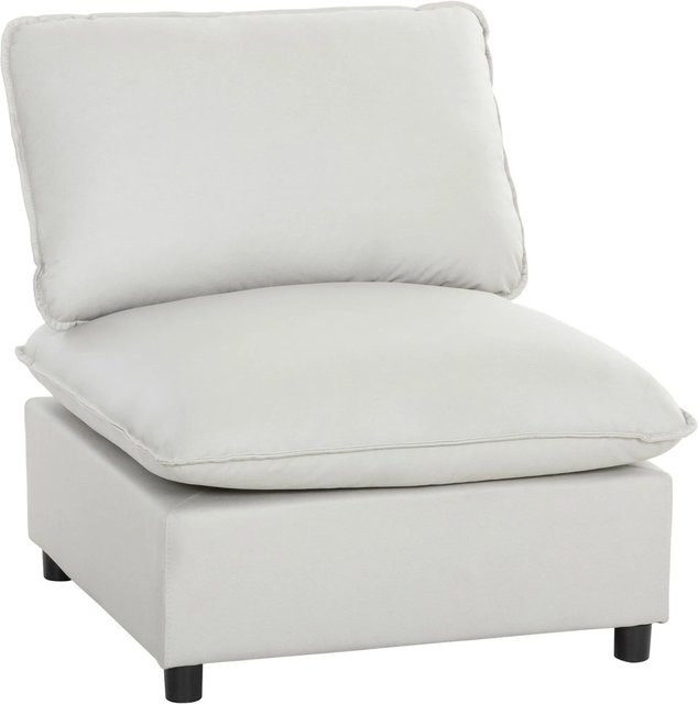 HOMCOM Sessel aus Kunstleder und Schaumstoff mit Metallrahmen in Grau, Tiefe: 85 cm, Breite: 74 cm, Höhe: 78 cm - Bild 1