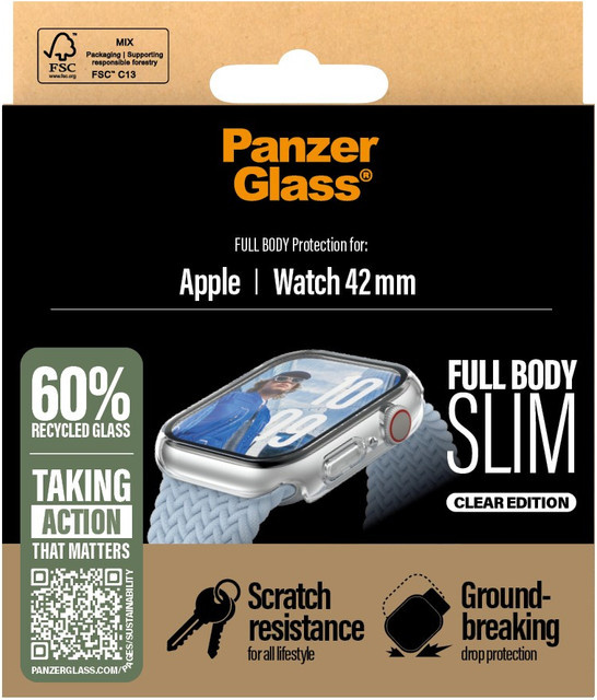 PanzerGlass Full Body Displayschutz für Apple Watch 42 mm, Transparent - Bild 1