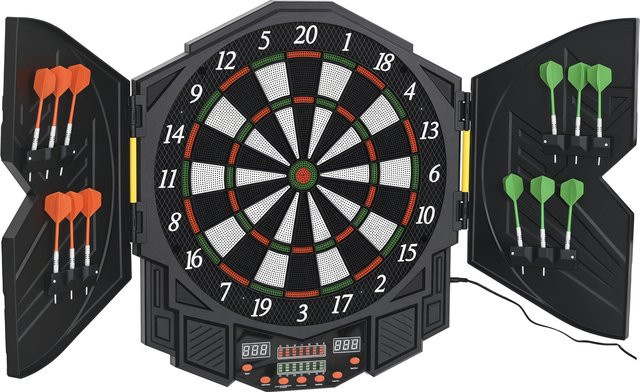 HOMCOM Elektronische Dartscheibe Schwarz - Bild 1
