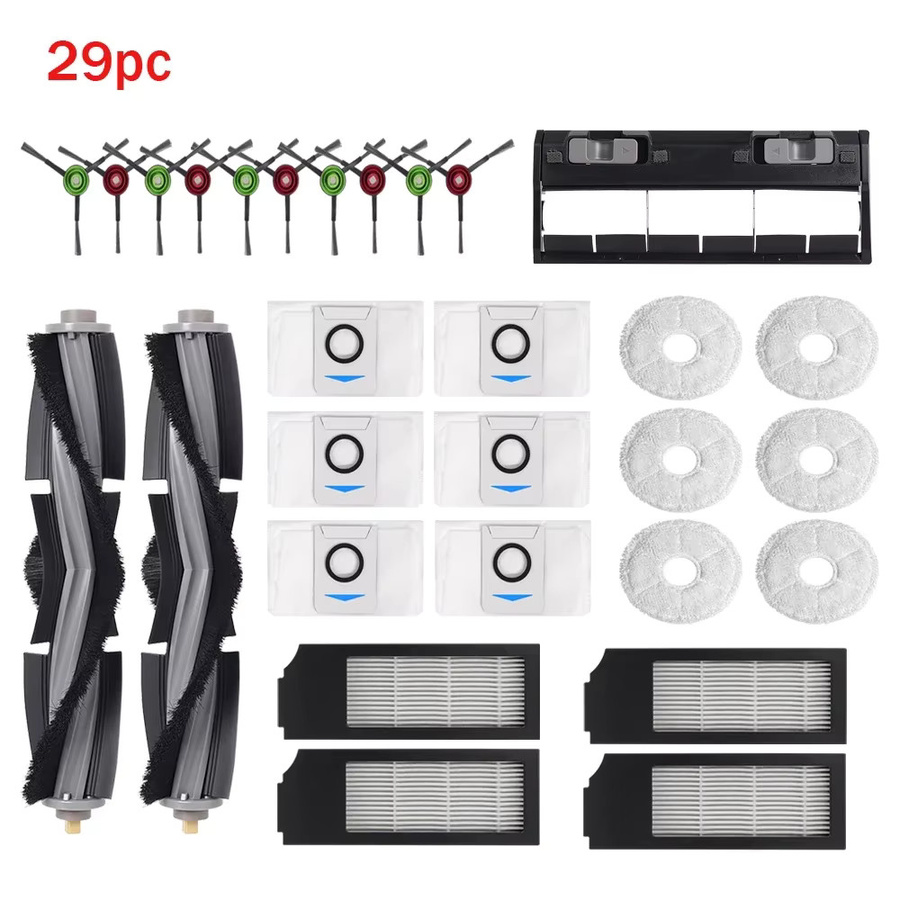Ecovacs Deebot Ersatzteil-Set mit Mopp, Staubbeutel, Filter, Hauptseitenbürste und Bürstenabdeckung für T10 TURBO, OMNI, X1 TURBO, OMNI und X1S PRO - Bild 4