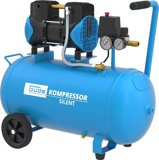Güde Kompressor Airpower Silent 270/8/50 in Blau mit 50 l Behältervolumen und 8 bar Druck - Bild 1