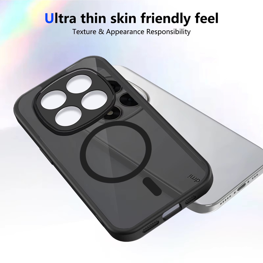 Magnetische Handyhülle für Xiaomi POCO X7 X6 M8 M7 M6 Pro F7 F8 Ultra POCO C85 in Schwarz, Matte Acryl Schutzhülle und stoßfeste Abdeckung - Bild 2